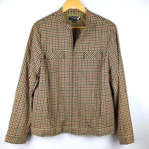 RAFAEL Women's Check Print Zip Front Jacket Size Large